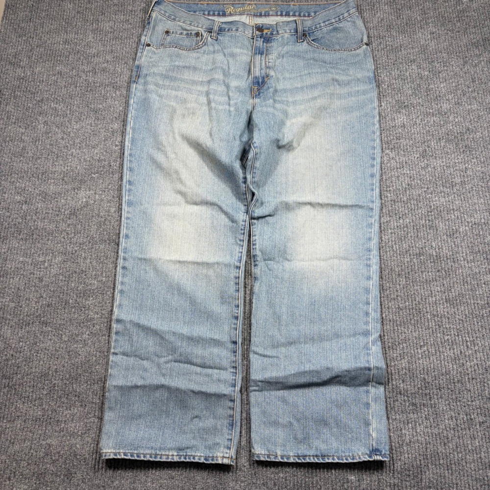 Vintage Old Navy Jeans Men's 40x32 Regular Fit Light Wash Denim Straight Leg